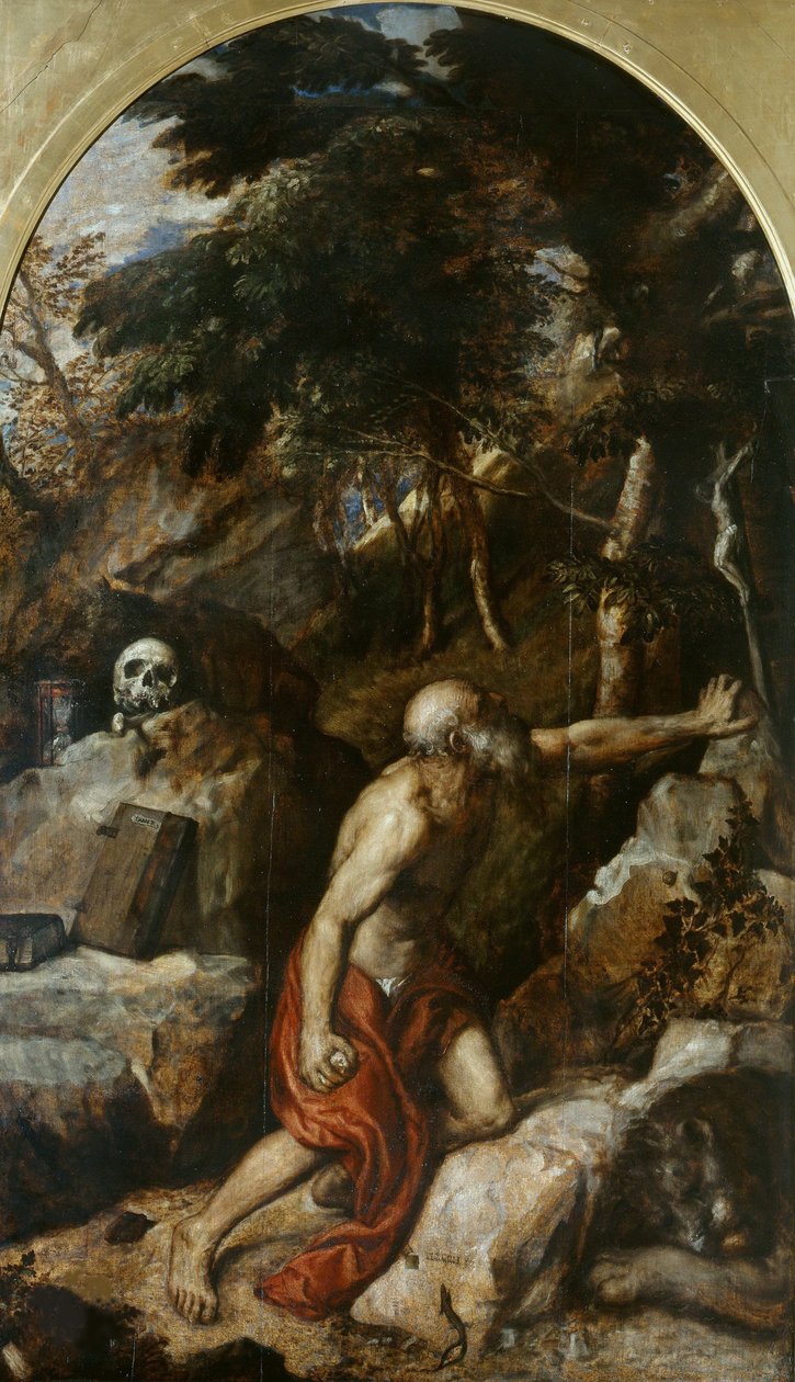 Pokutnik Św. Hieronima, ok. 1930 1550. autorstwa Titian