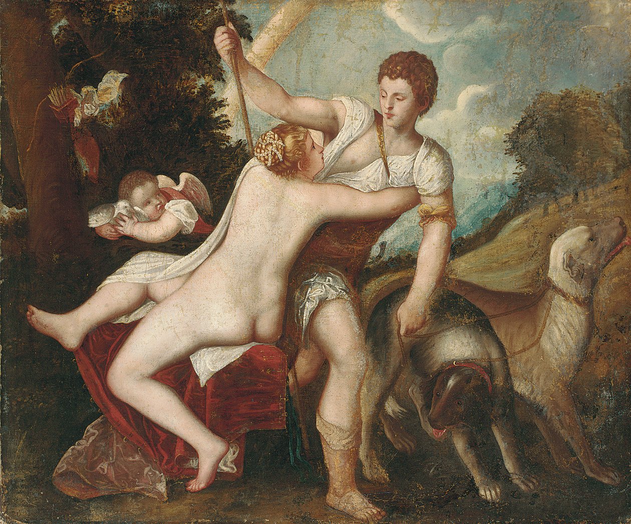 Wenus i Adonis autorstwa Tiziano Vecelli