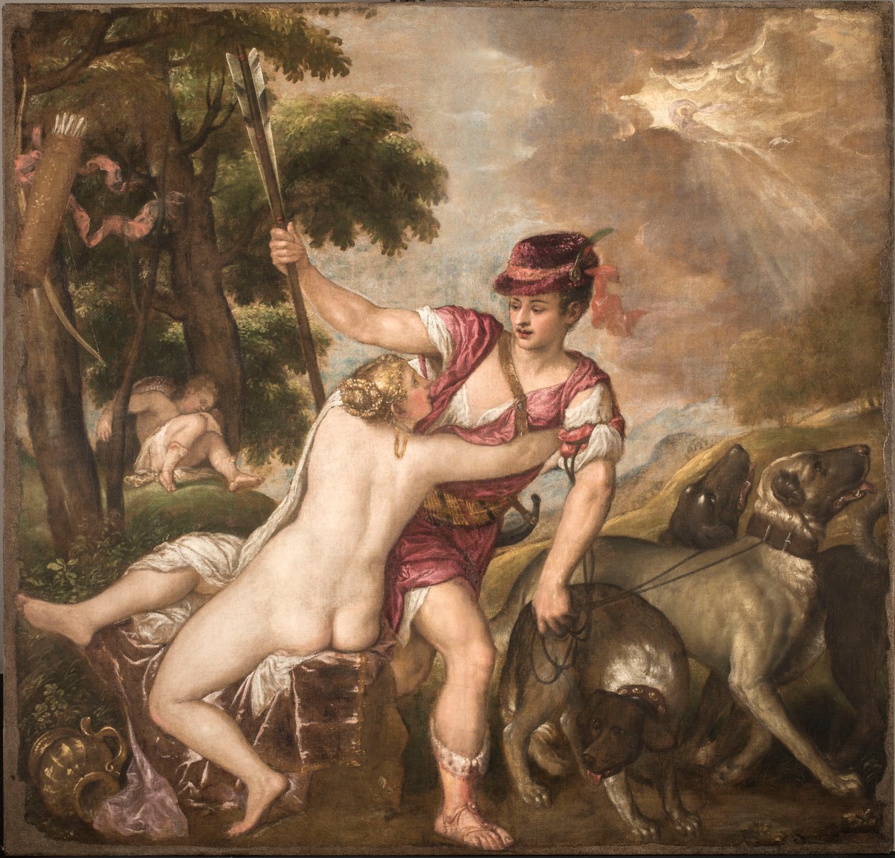 Wenus i Adonis, c. 1560. autorstwa Titian