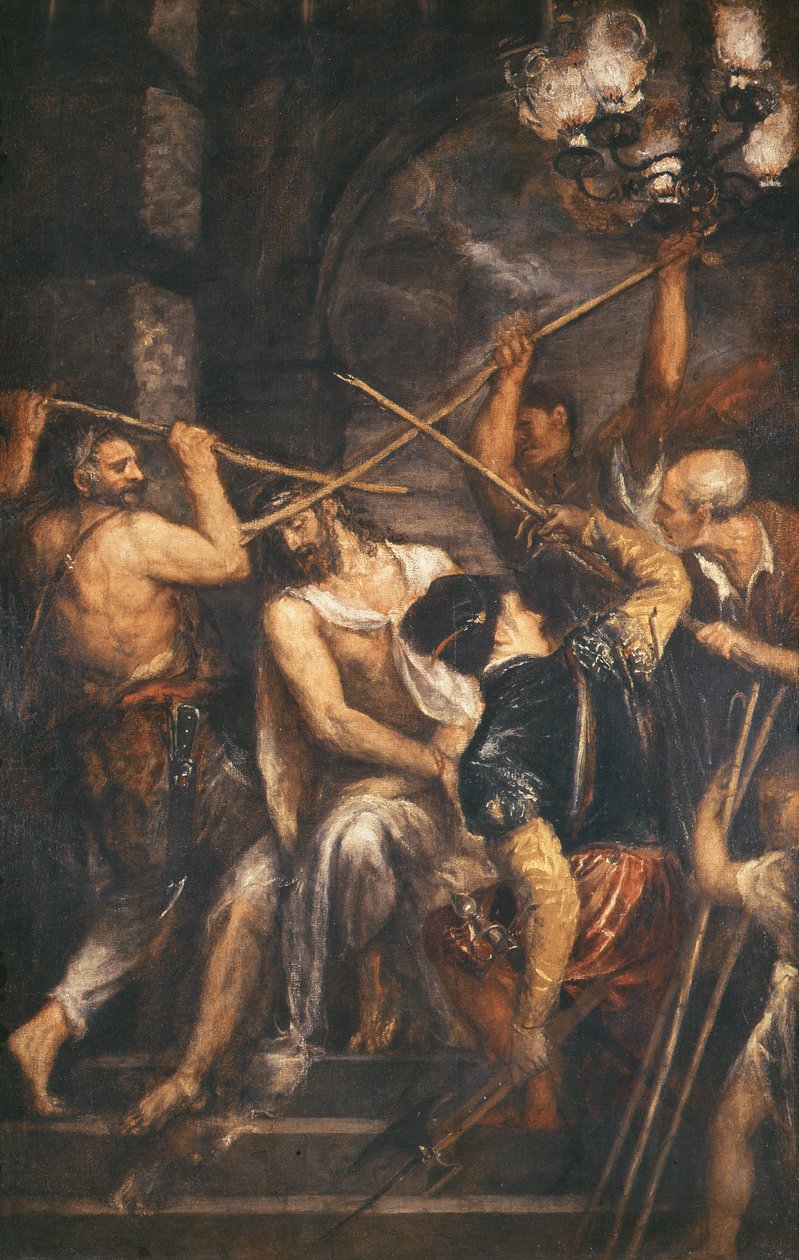Chrystus ukoronowany cierniem autorstwa Tiziano Vecelli