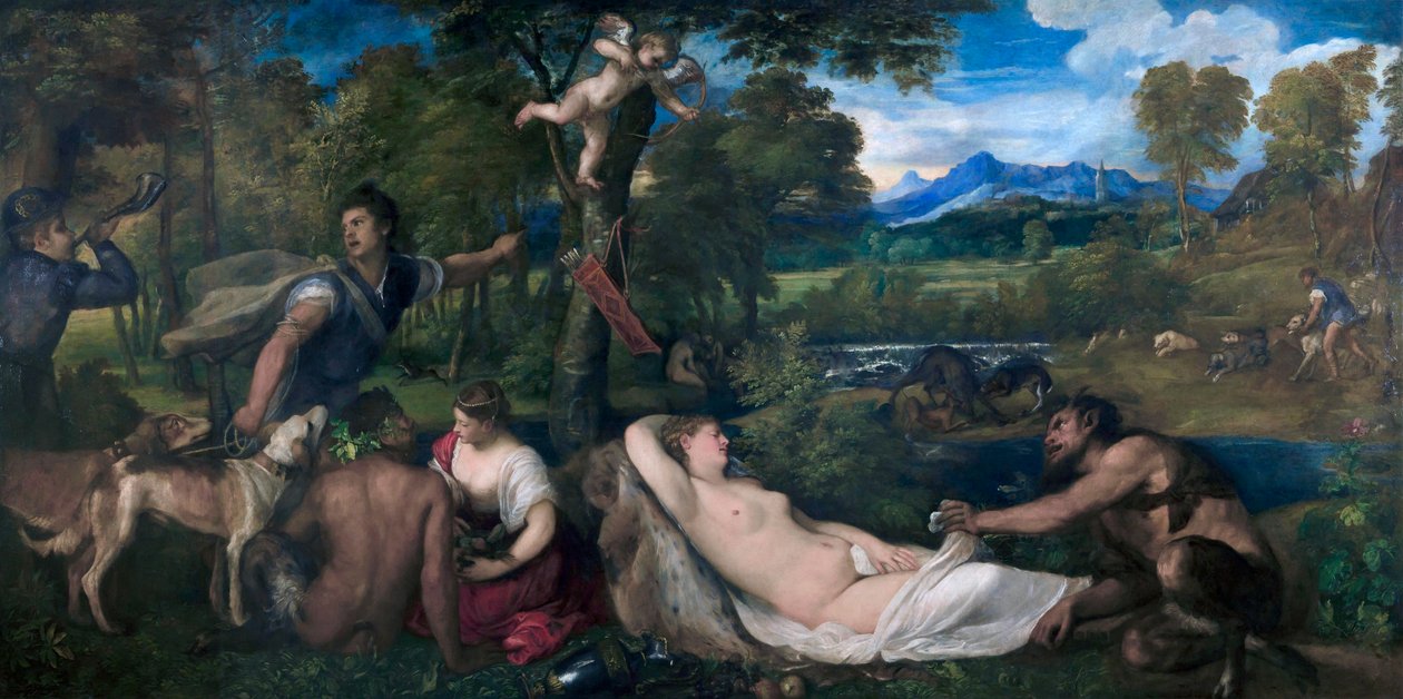 Pardo Wenus lub Jowisz i Antiope autorstwa Tiziano Vecelli