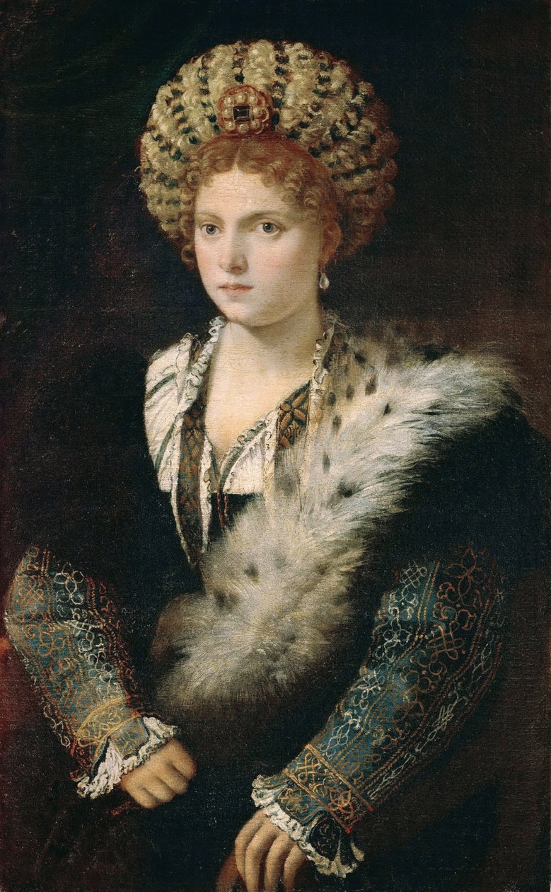 Portret Izabeli dEste autorstwa Tiziano Vecelli