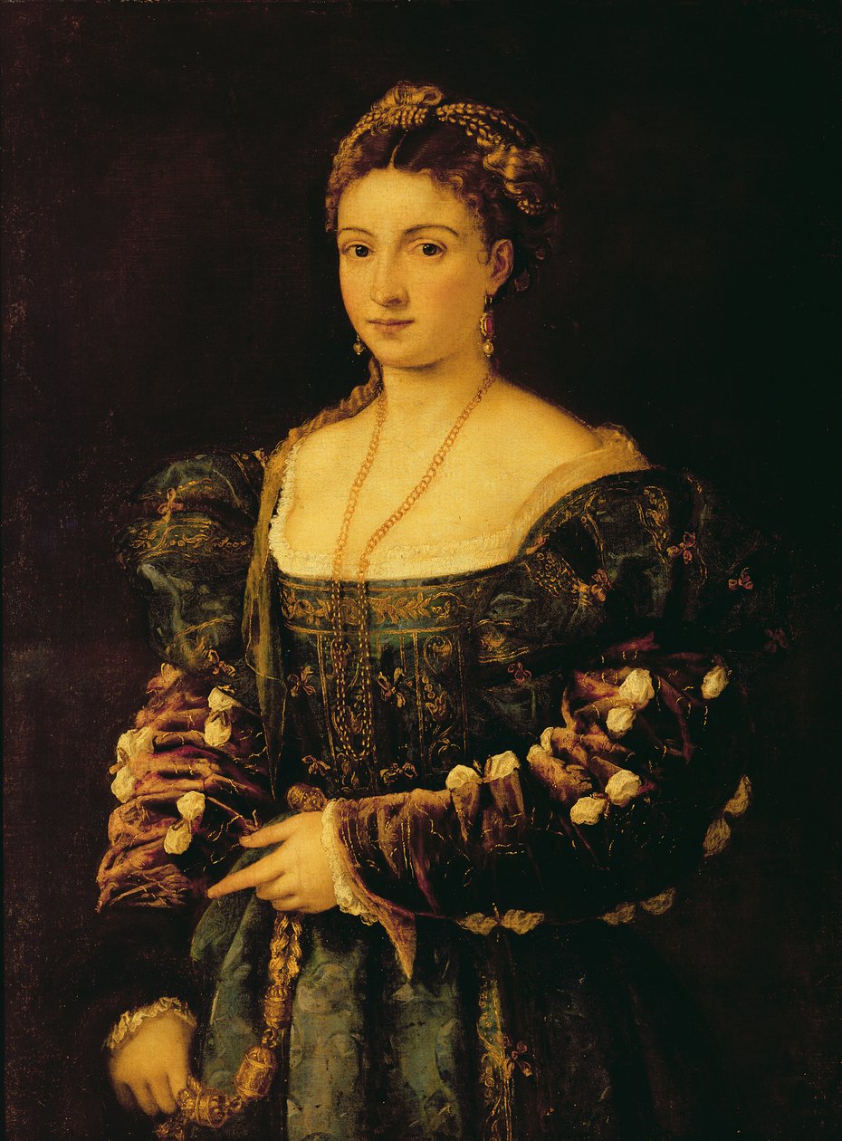 Portret kobiety, zwany La Bella autorstwa Tiziano Vecelli