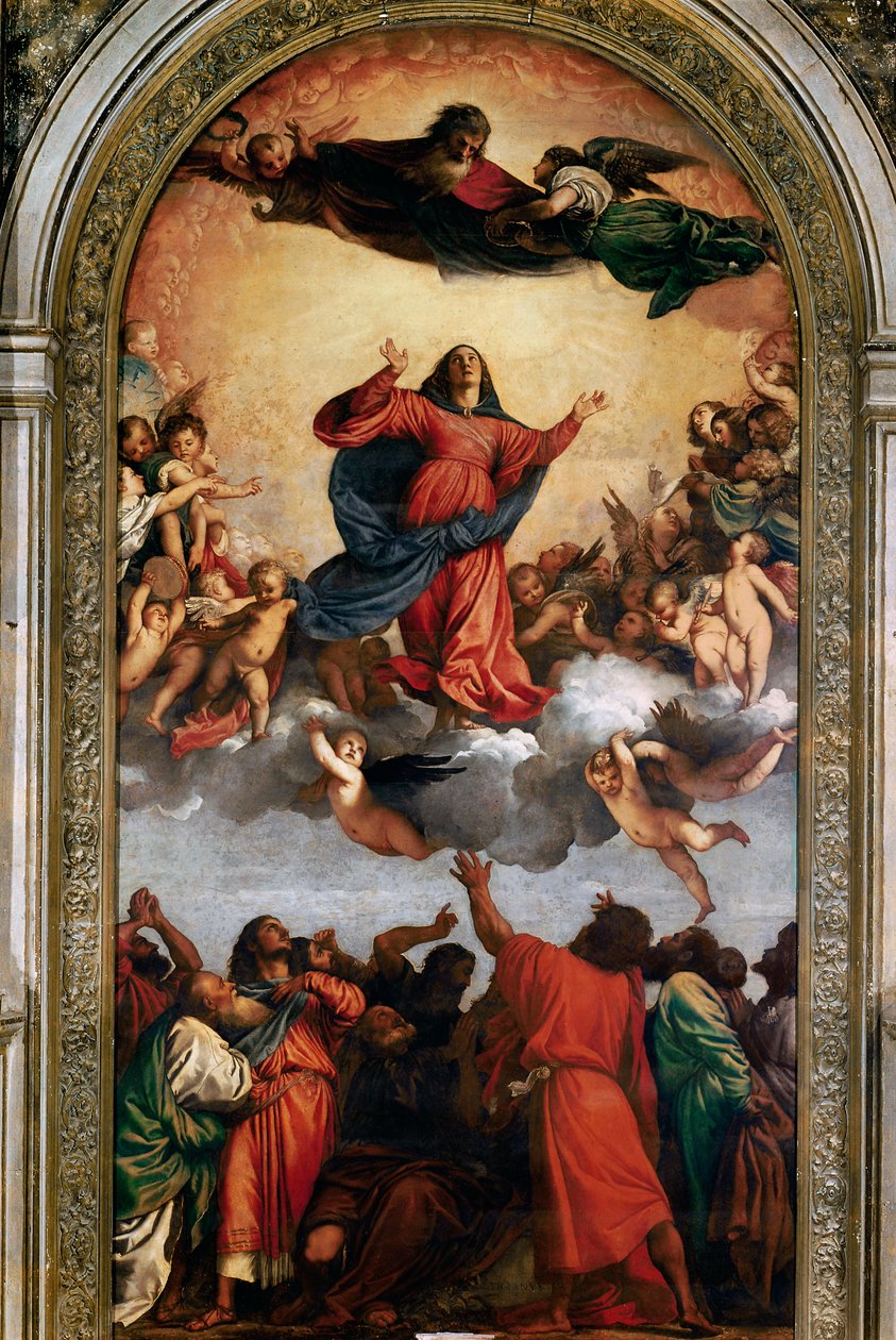 Wniebowzięcie NMP, 1516-18 autorstwa Tiziano Vecelli
