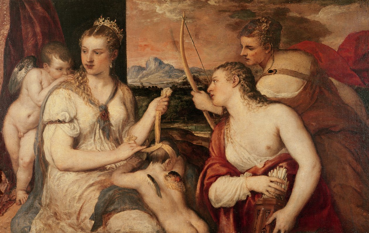 د کیپیډ تعلیم، c.1565 پولی autorstwa Tiziano Vecelli