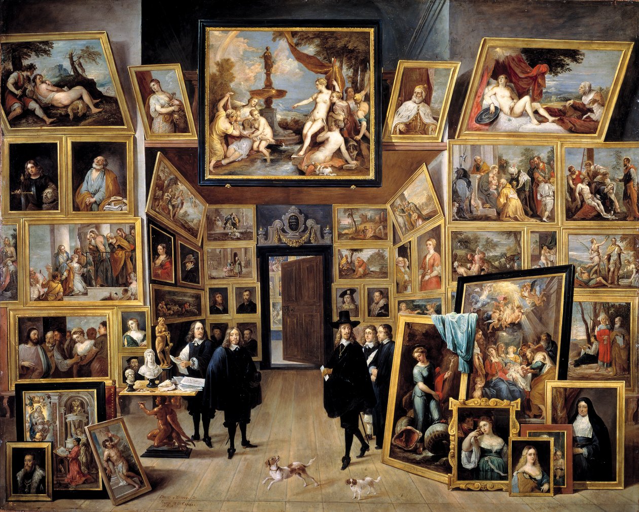 Arcyksiążę Leopold William w swojej galerii obrazów w Brukseli autorstwa Tiziano Vecelli