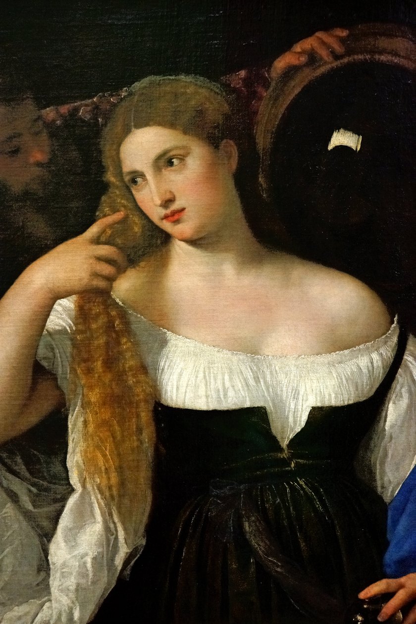 Kobieta z lustrem autorstwa Tiziano Vecelli