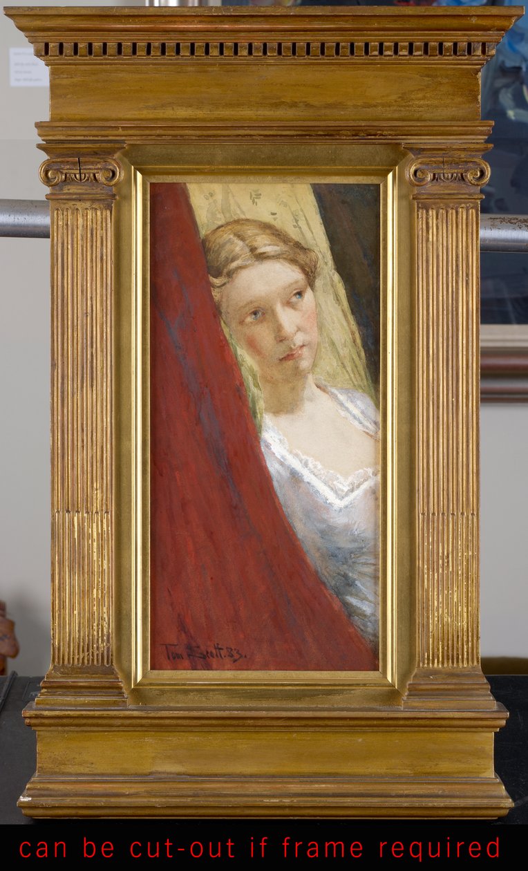 Kontemplacja, 1883 (toaleta i gwasz na papierze) autorstwa Tom Scott