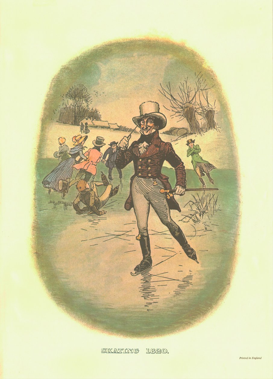 Łyżwiarstwo, 1820, c1910. autorstwa Tom Browne