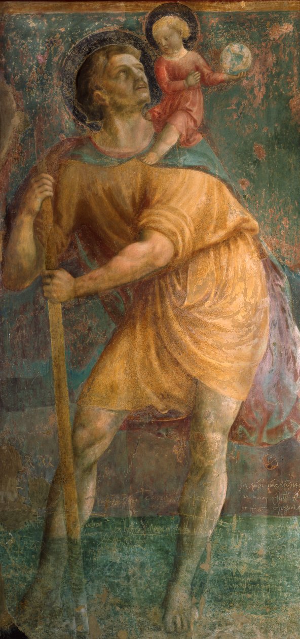 Święty Krzysztof autorstwa Tommaso Masaccio