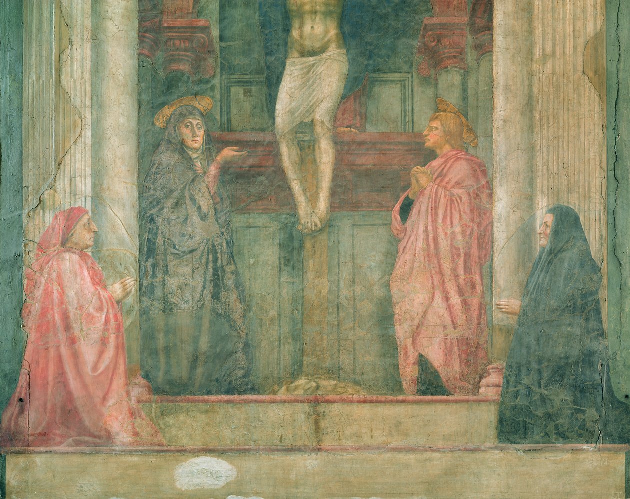 Trójca, 1427-28 (szczegóły) (zob. też 173689-91, 200125-200130) autorstwa Tommaso Masaccio