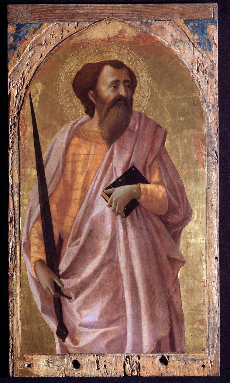Św. Paweł - tempera na panelu autorstwa Tommaso Masaccio