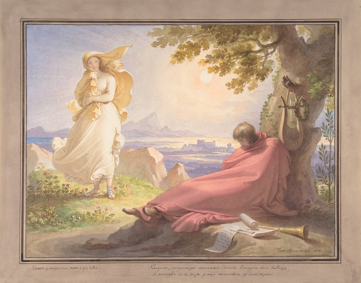 Tasso Kontemplując Piękno, 1823. autorstwa Tommaso Minardi