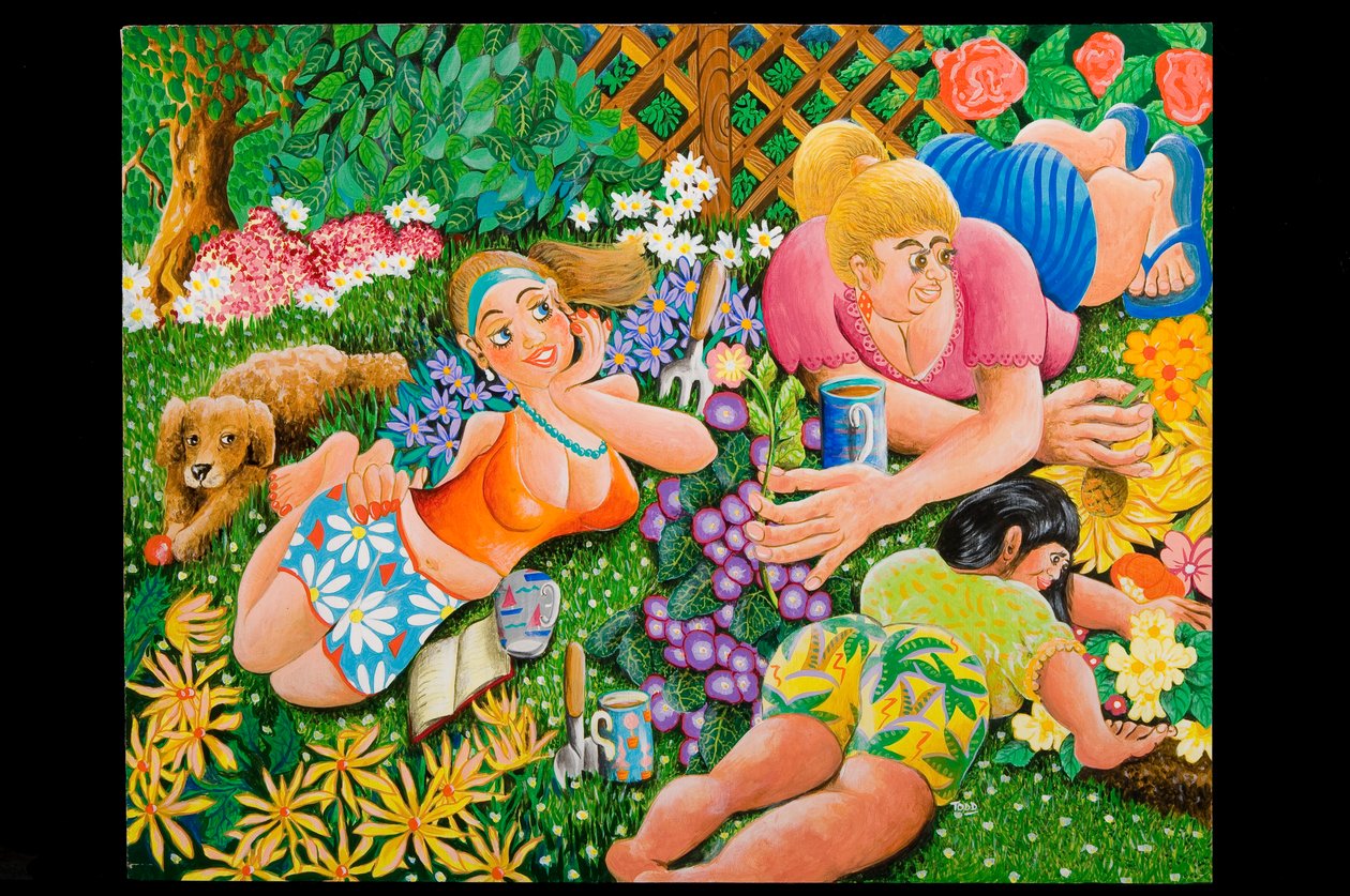 Lady Gardener, 2010 (akryl na płycie) autorstwa Tony Todd