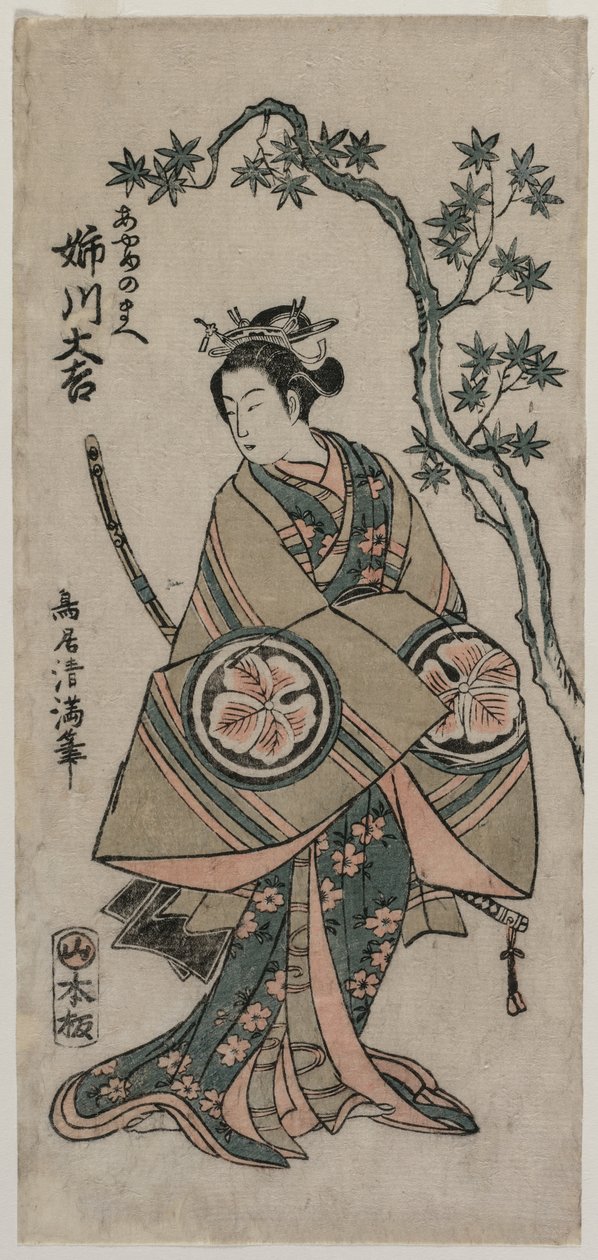 Daisuke Anekawa As Ayame-No, 1760. autorstwa Torii Kiyomitsu