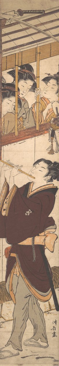 Scena noworoczna. autorstwa Torii Kiyonaga