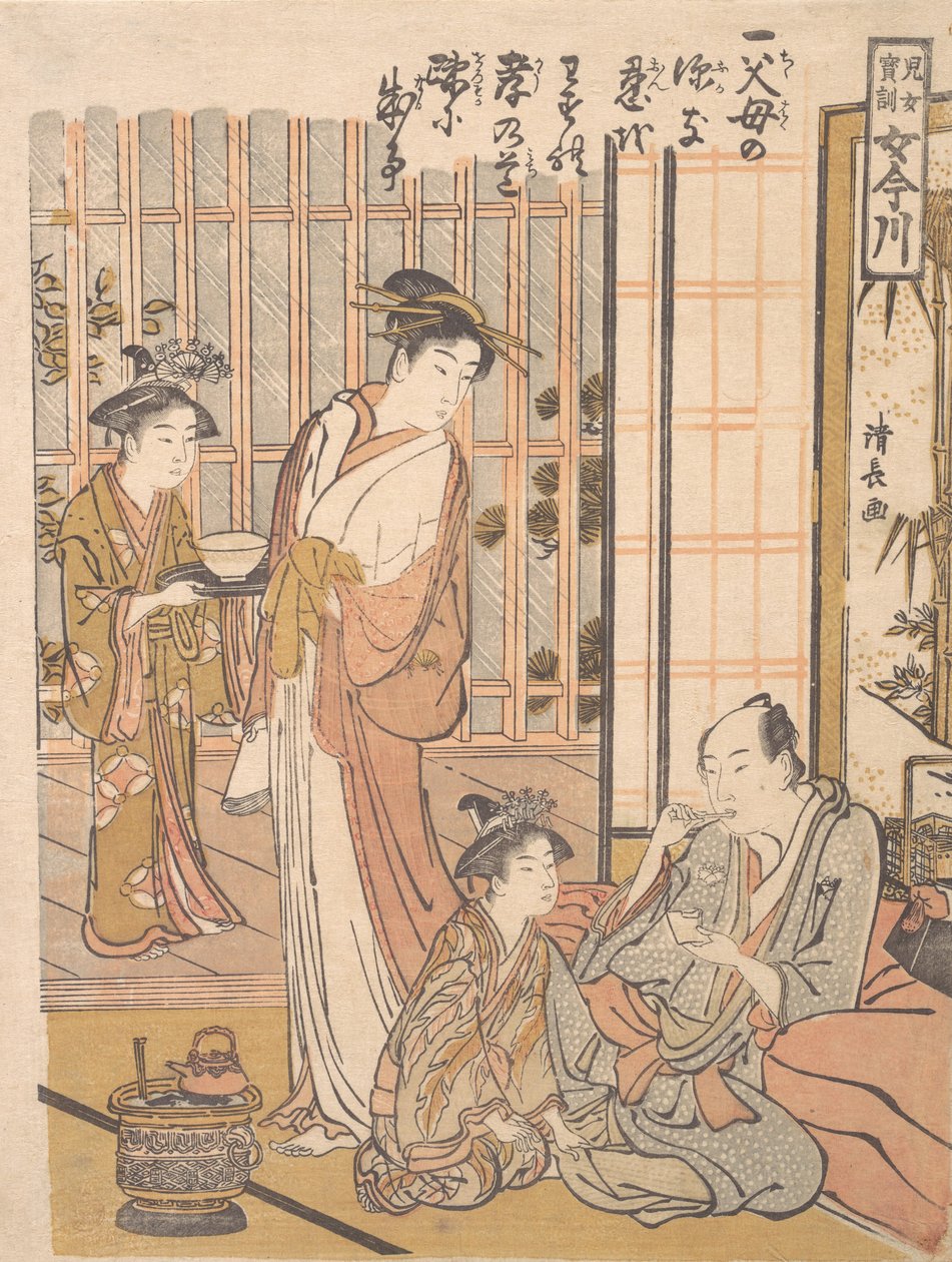 Zapominając synowską pobożność, ca. 1781. autorstwa Torii Kiyonaga