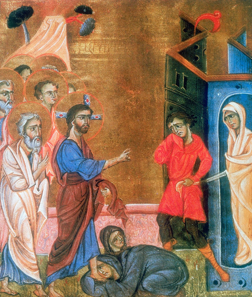 „Wskrzeszenie Łazarza”, c1268 autorstwa T