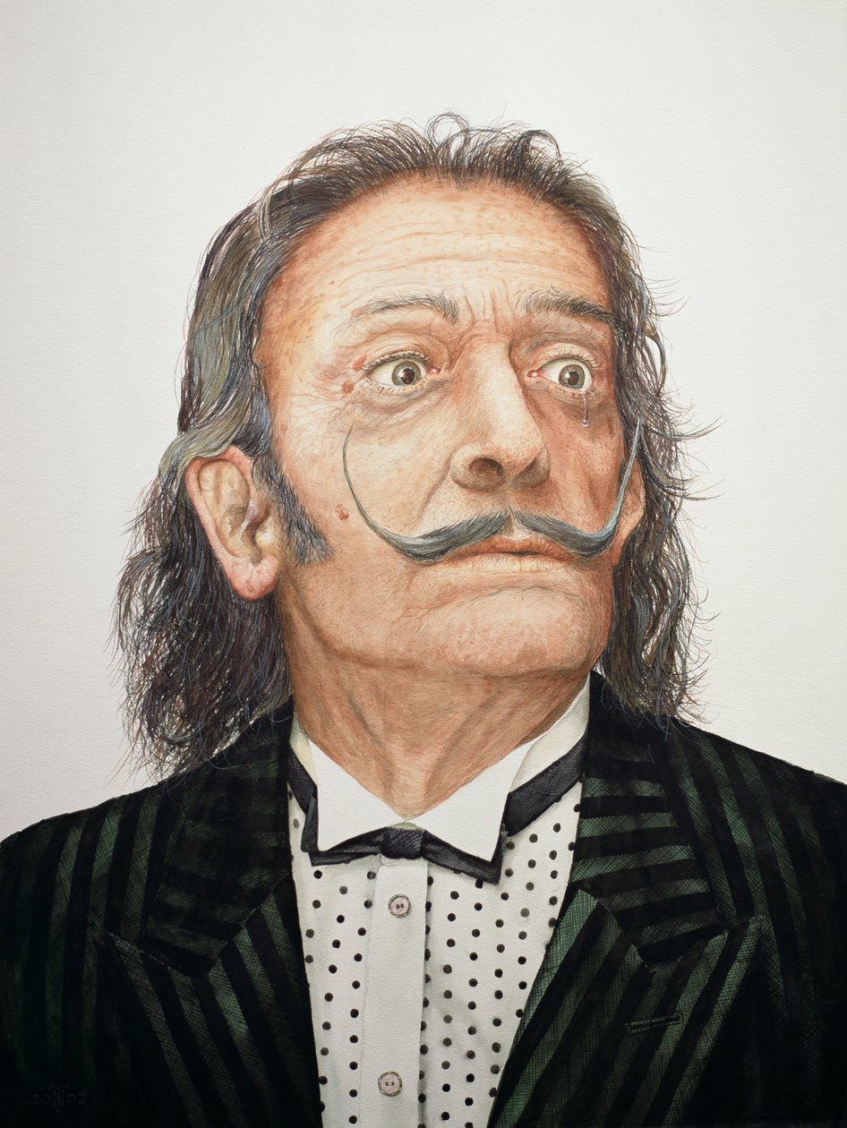 Dali (1904-89) (wc na desce akwarelowej) autorstwa Trevor Neal