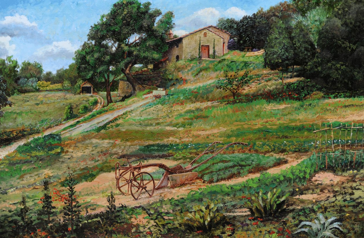 Pług, Cortona, 1999 autorstwa Trevor Neal