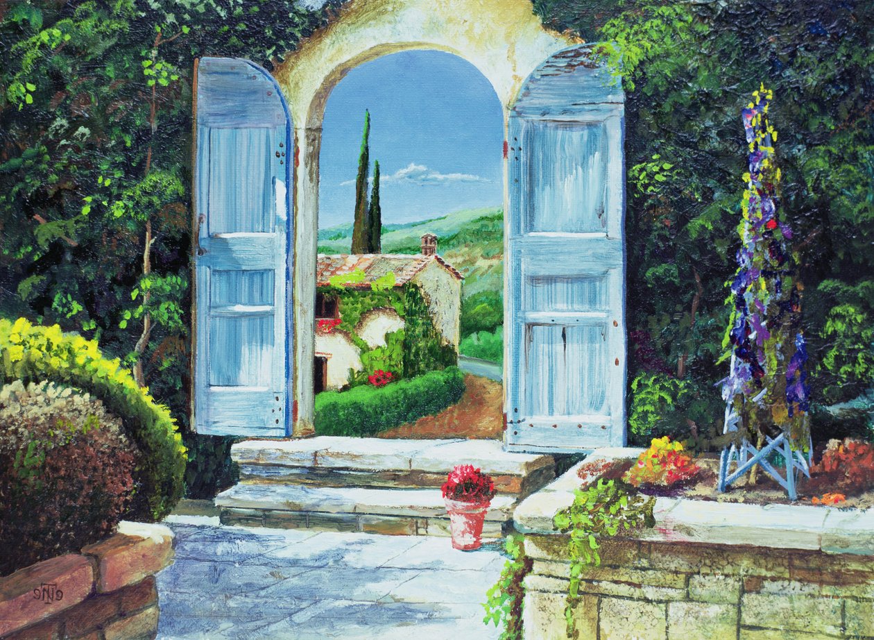 Okienne drzwi, Volterra, Włochy, 1999 autorstwa Trevor Neal