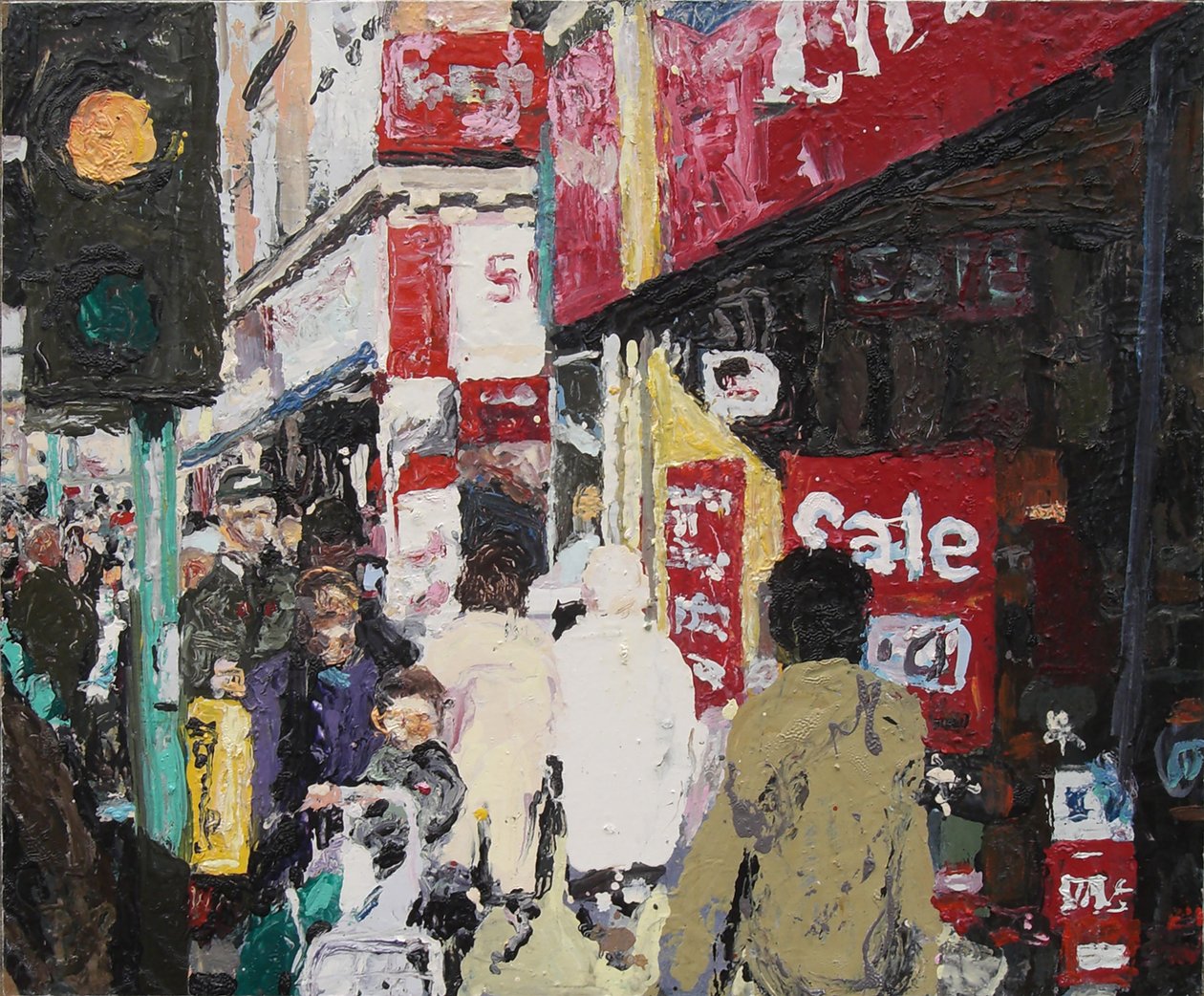 Sprzedaż, 2003 (olej na płycie) autorstwa Trevor Burgess