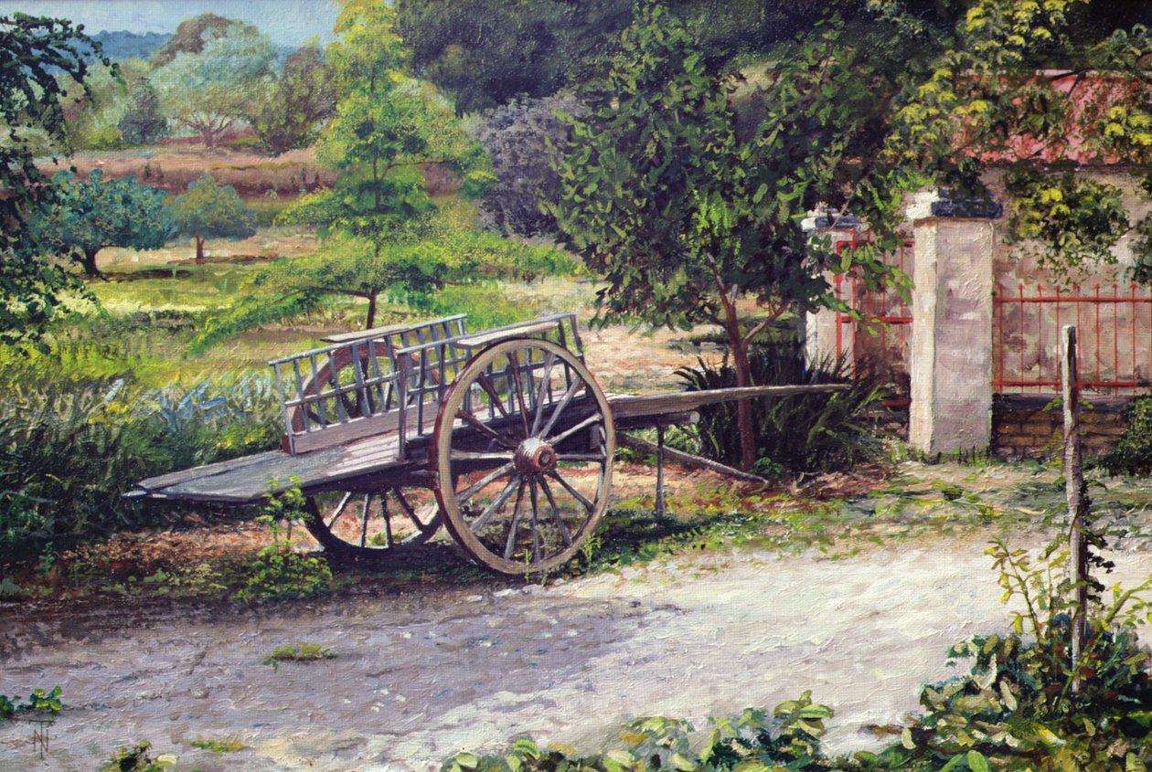 Stary wózek, Vichy, Francja autorstwa Trevor Neal
