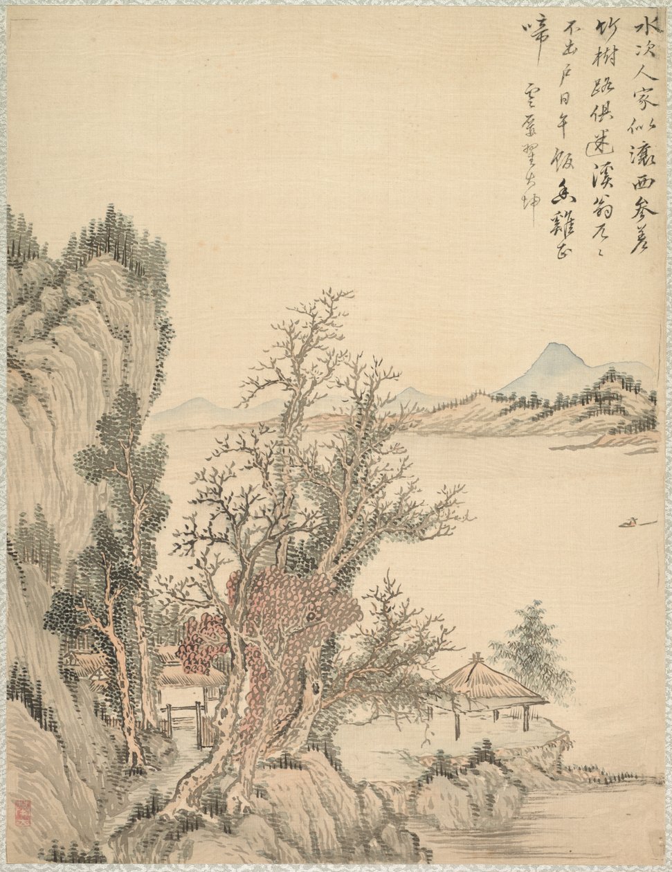 Mieszkanie nad brzegiem, 1847. autorstwa Tsubaki Chinzan