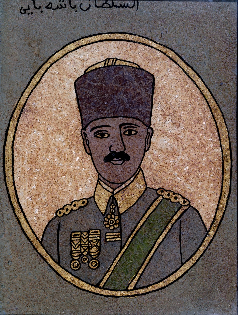 Kemal (Mustapha) Ataturk (1881-1938) 1920-30 (szkło malowane) autorstwa Tunisian School