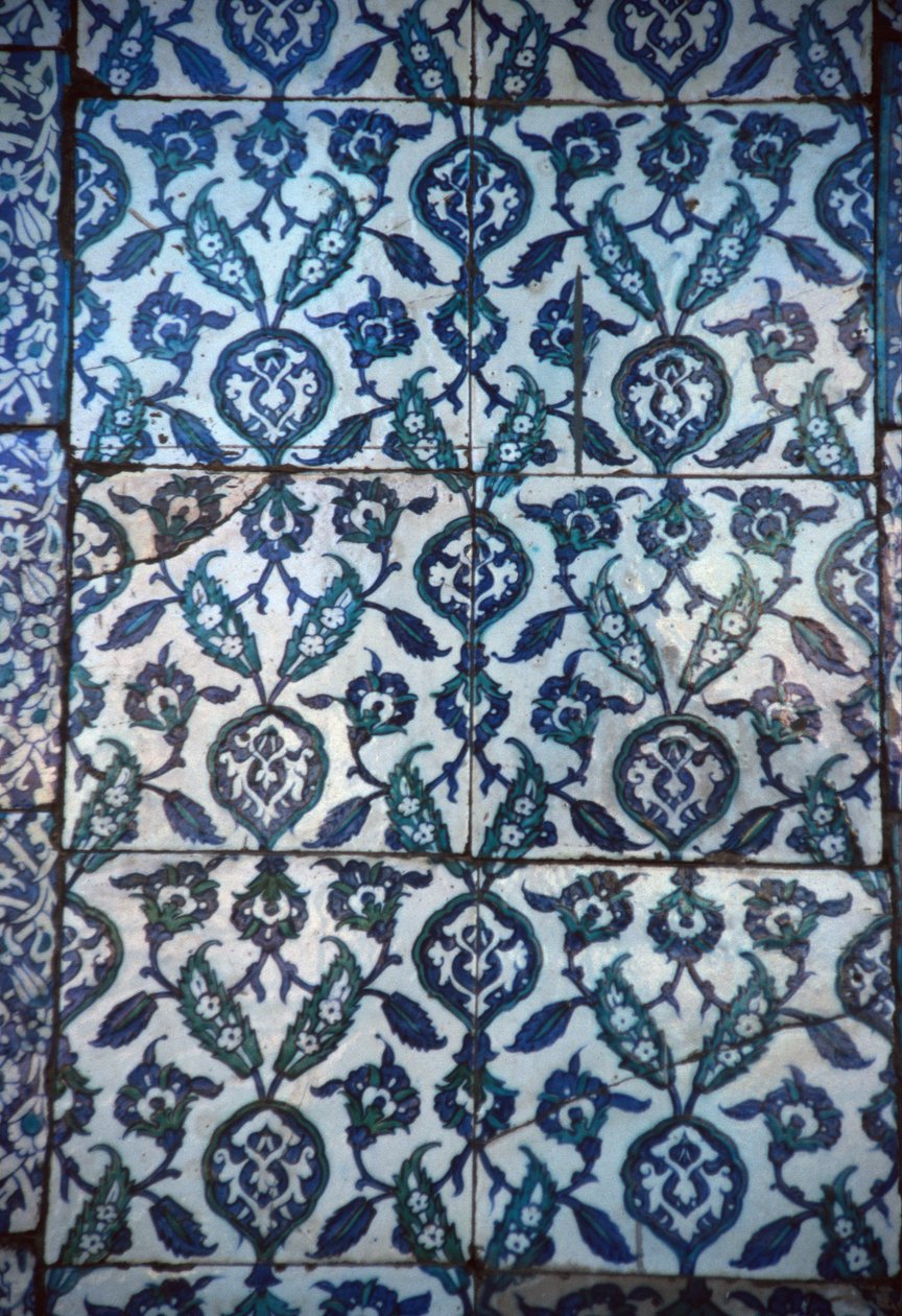 Panel płytek osmańskich (ceramika) autorstwa Turkish School