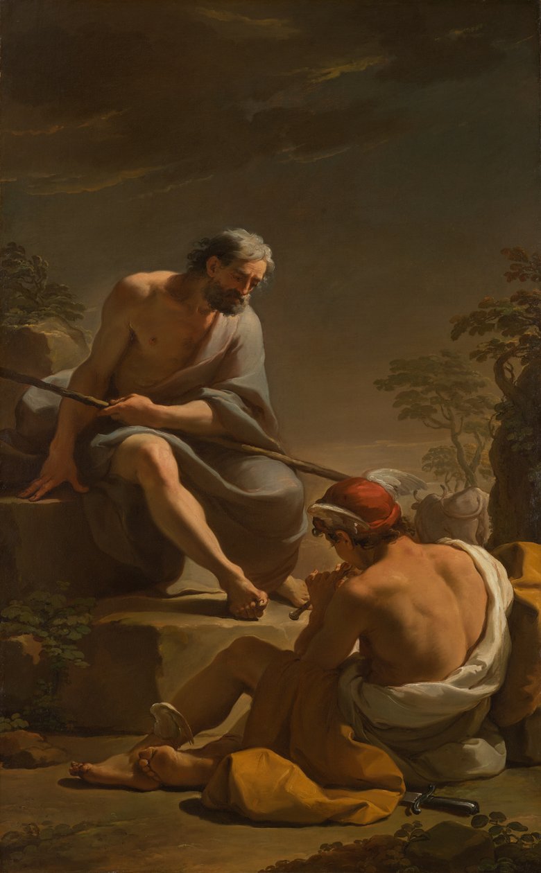 Argus usypiający Merkurego, ok. 1770-1775 r autorstwa Ubaldo Gandolfi