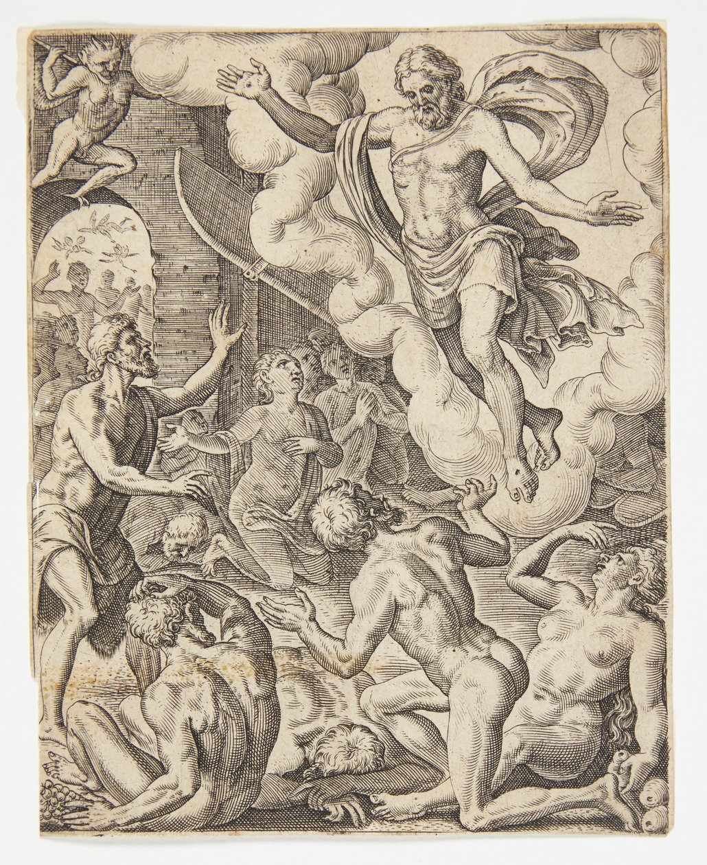 Chrystus w Otchłani autorstwa Ubekendt efter Dirck Volckertsz. Coornhert efter Maarten van Heemskerck