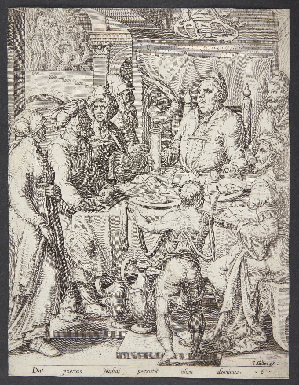 Uczta Nabala autorstwa Ubekendt efter Maarten van Heemskerck