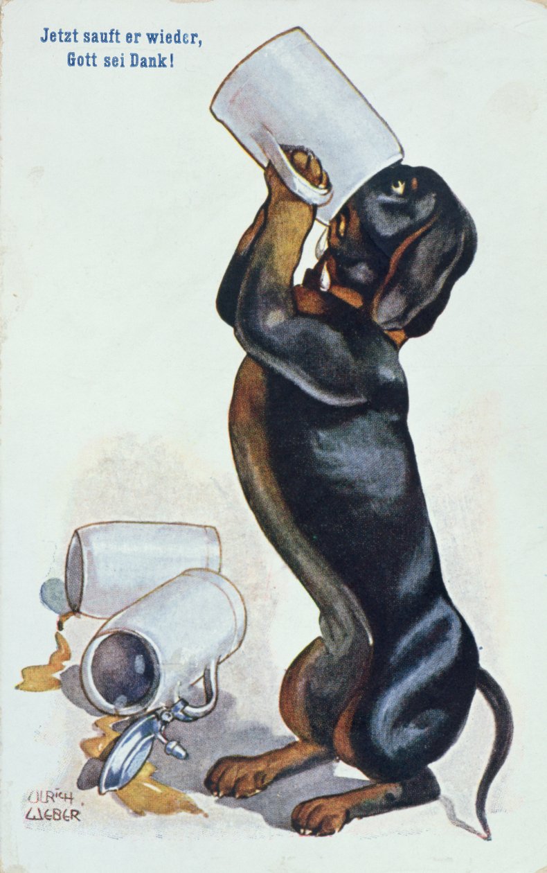 Piwo do jamnika, ok. 1900 autorstwa Ulrich Weber