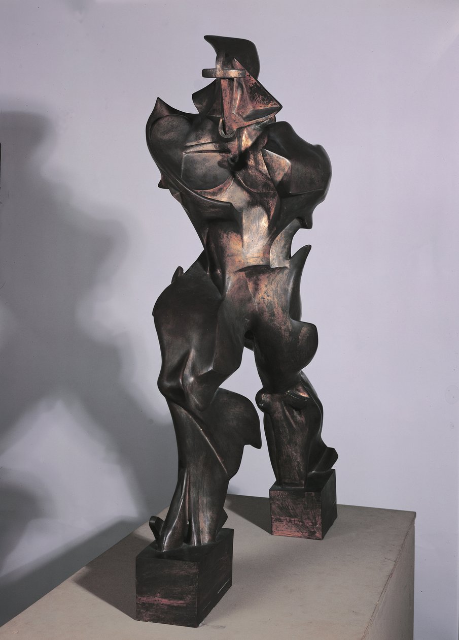 Unikalne formy ciągłości w przestrzeni, 1913 (brąz) autorstwa Umberto Boccioni