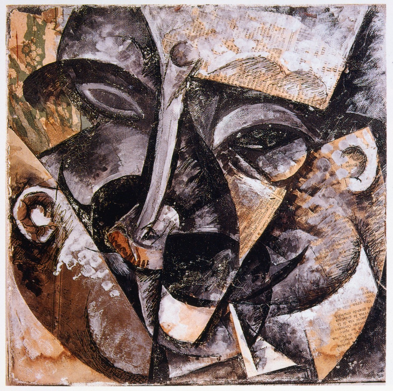 Dynamizm męskiej głowy, 1914 autorstwa Umberto Boccioni