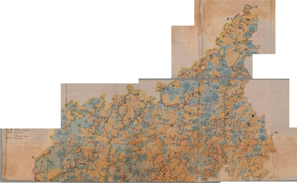 Mapa rejonu kirzachskiego (PGM 1 wiorst) 1780 - 1790 autorstwa Unbekannt Unbekannt