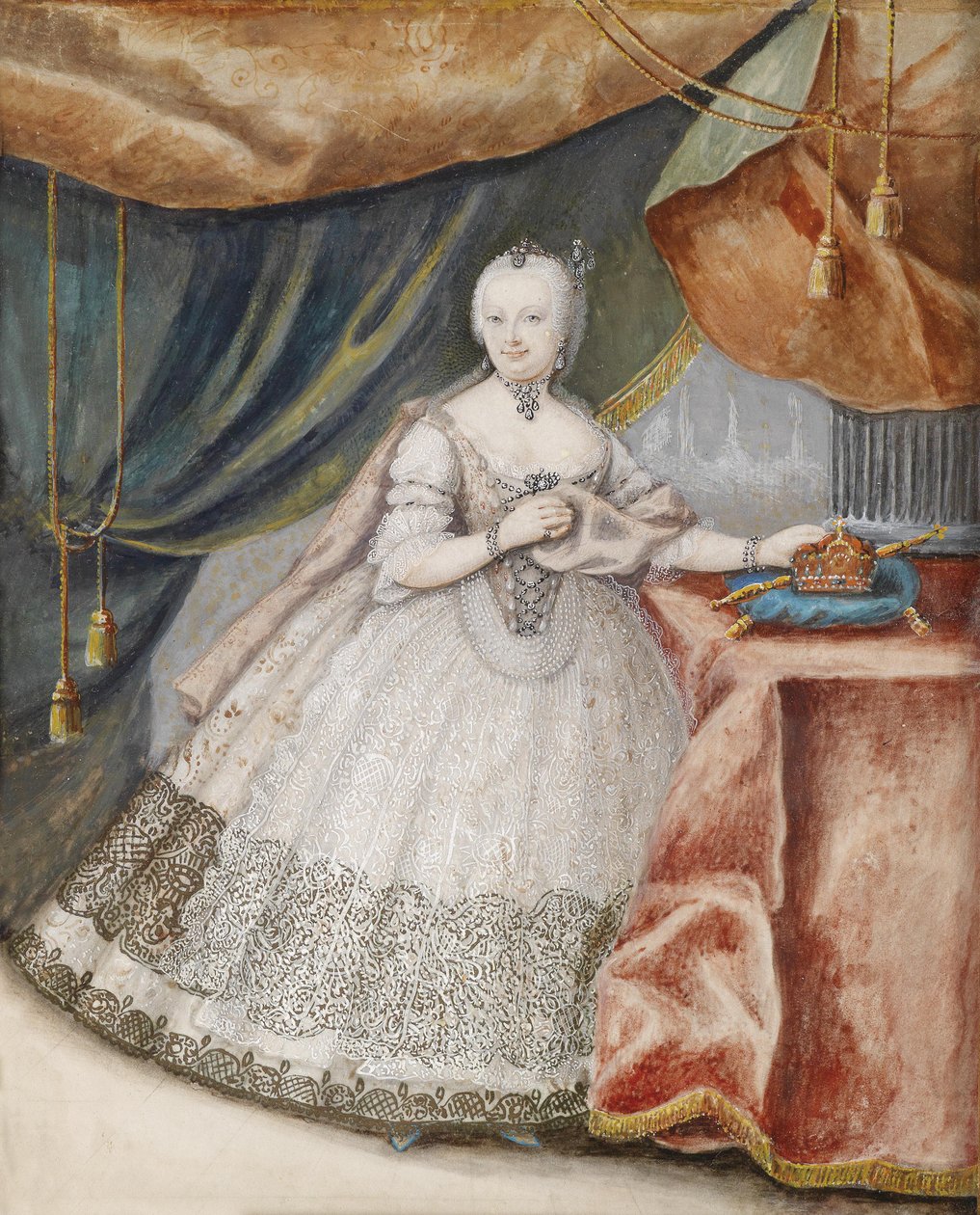 Portret Marii Teresy (1717-1780) autorstwa Unbekannt Unbekannt