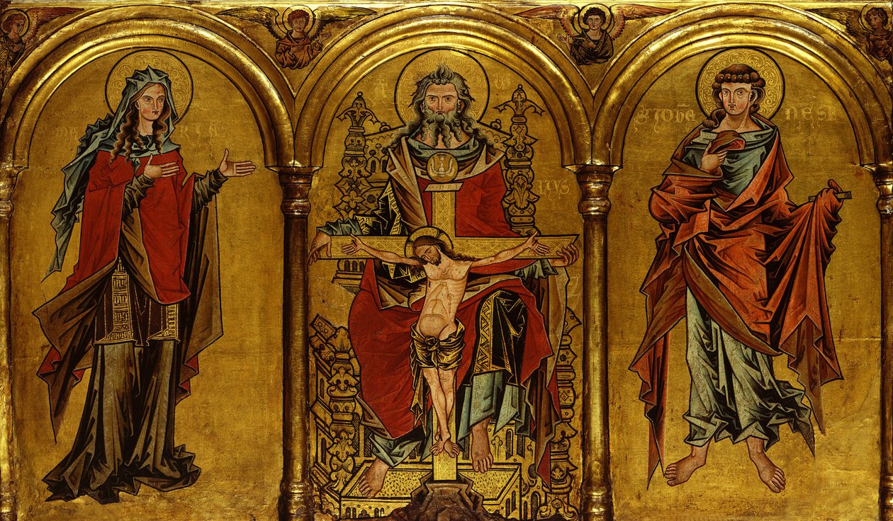 Ołtarz w trzech częściach z litością liturgiczną autorstwa Unbekannt Unbekannt