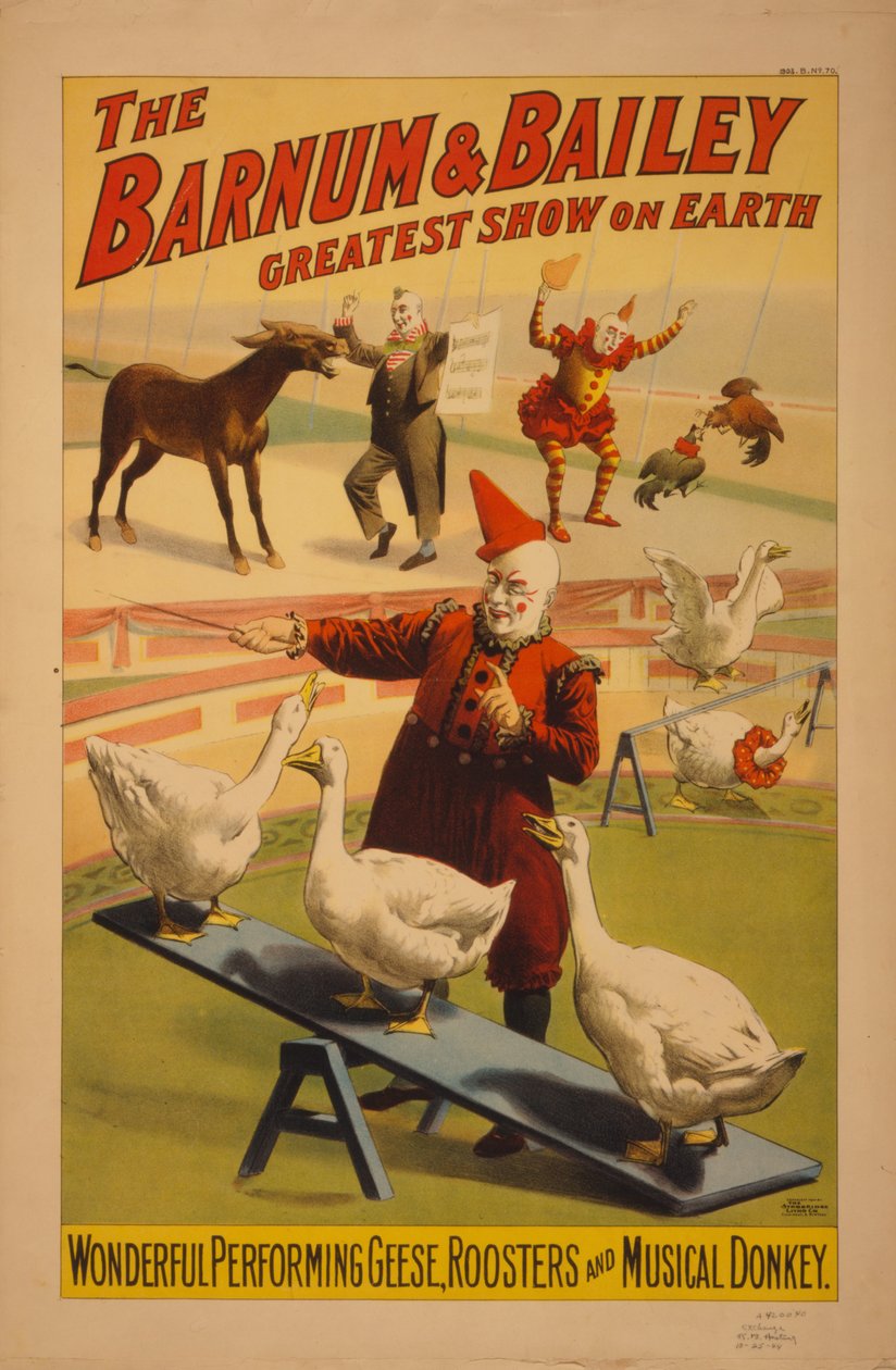 Plakat cyrkowy Barnuma i Baileya, ok. 1900 (chromolitografia) autorstwa Unbekannt Unbekannt
