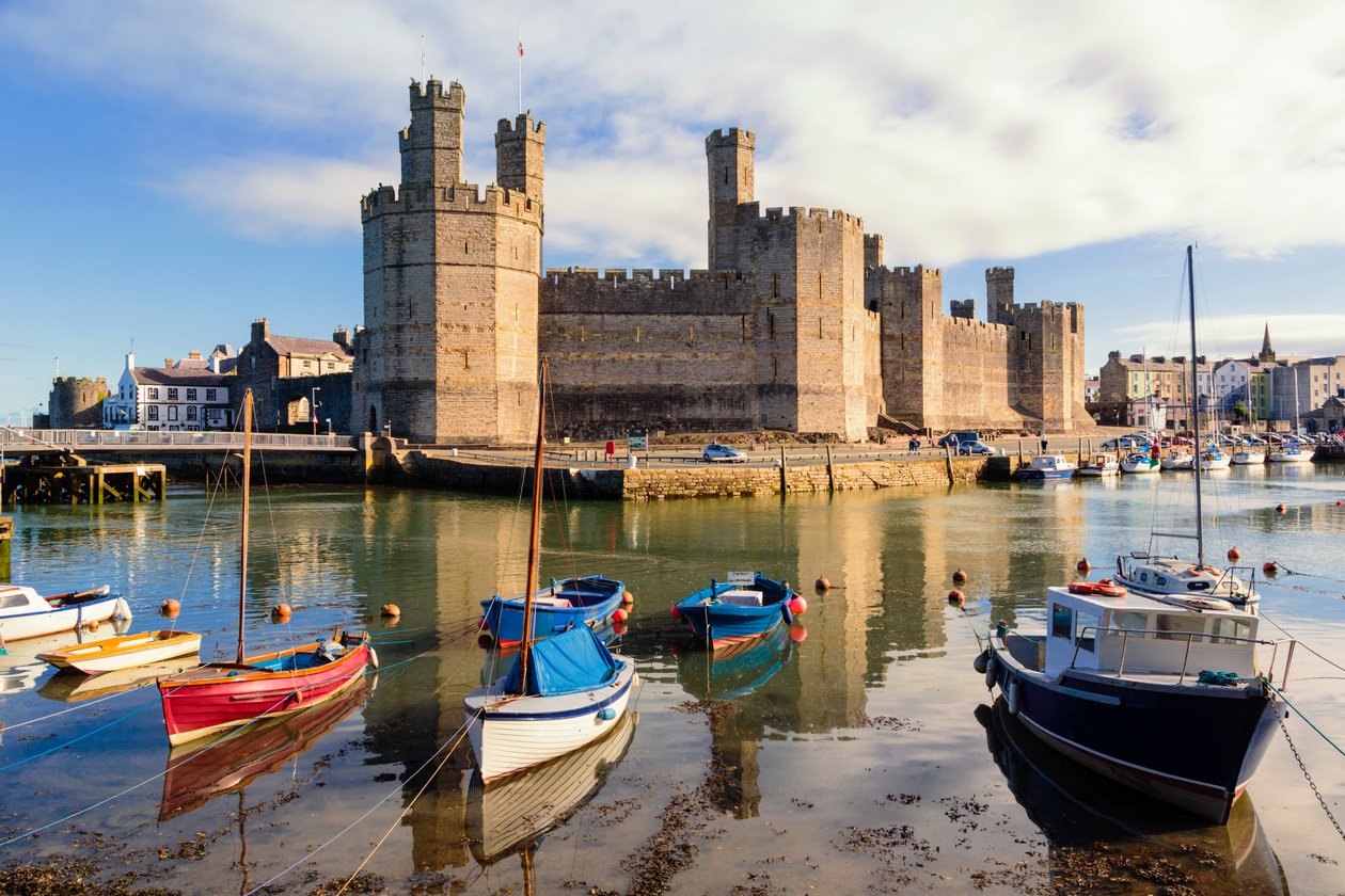 Caernarfon, Walia, Wielka Brytania. Zamek. autorstwa Unbekannt Unbekannt