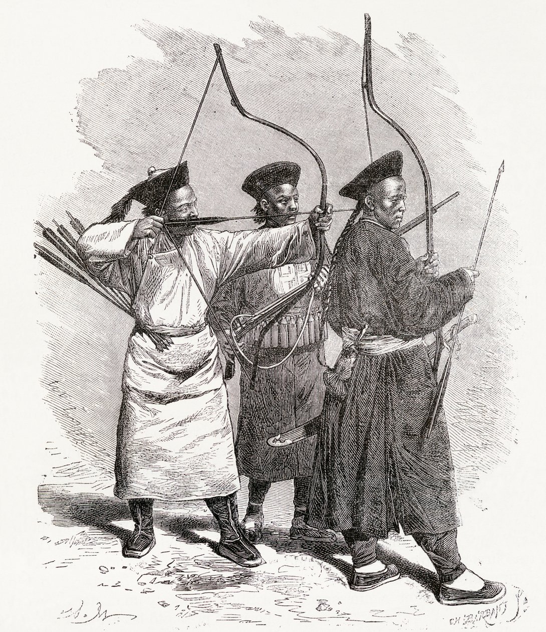 Chińscy łucznicy, 1878 autorstwa Unbekannt Unbekannt