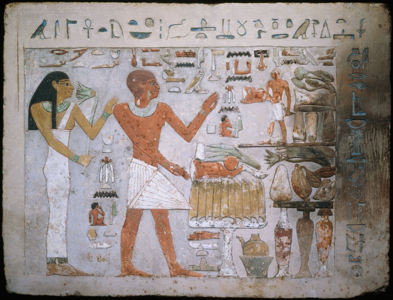 Egipski - Fragment ściany z grobowca Amenemheta i jego żony Hemet autorstwa Unbekannt Unbekannt