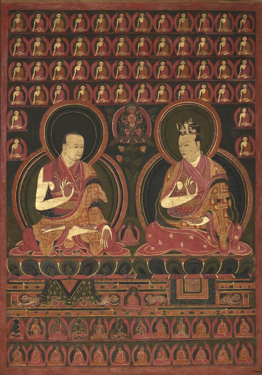 Ósmy Karmapa Mikyo Dordże (1507-1554) i jego nauczyciel Pierwszy Sangje Njenpa autorstwa Unbekannt Unbekannt