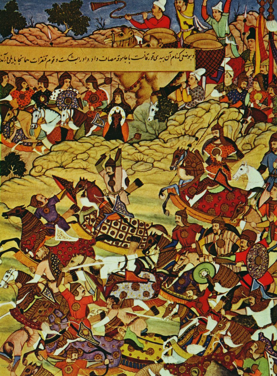 چنګیز خان په جګړه کې، د ګیب څخه مخکې، د هغه یو جنرال پولی autorstwa Unbekannt Unbekannt