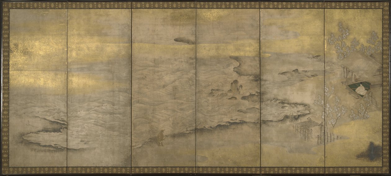 Japoński, okres Momoyama (1573-1615) - Cesarz na wygnaniu na Okinoshimie autorstwa Unbekannt Unbekannt