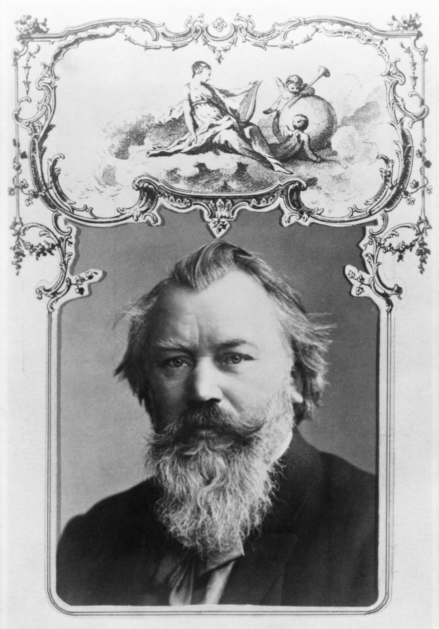 Johannes Brahms (1833-97) (bw zestaw zdjęć w ozdobnej oprawie z karty) autorstwa Unbekannt Unbekannt