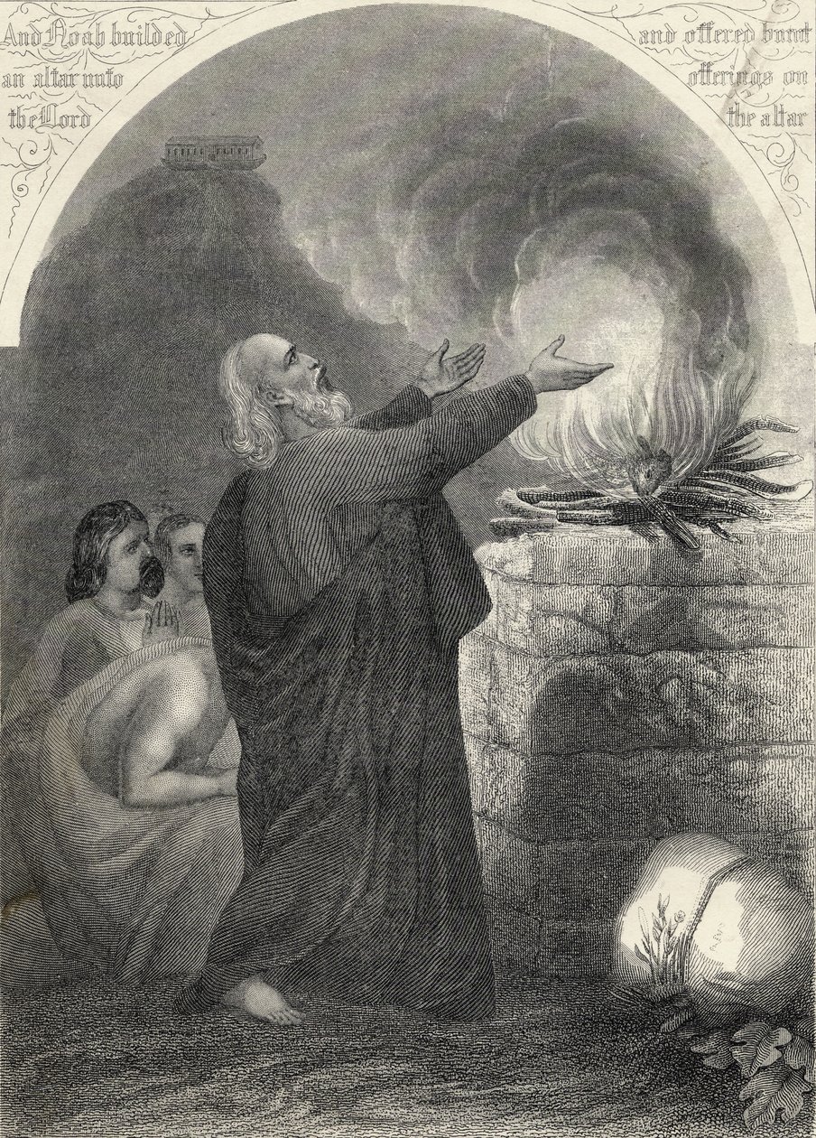 Noe, z „The National Illustrated Family Bible”, wydanej ok. 1870 r. autorstwa Unbekannt Unbekannt
