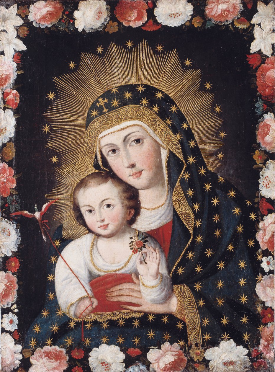 Peru - Madonna z Dzieciątkiem z Ptakiem autorstwa Unbekannt Unbekannt