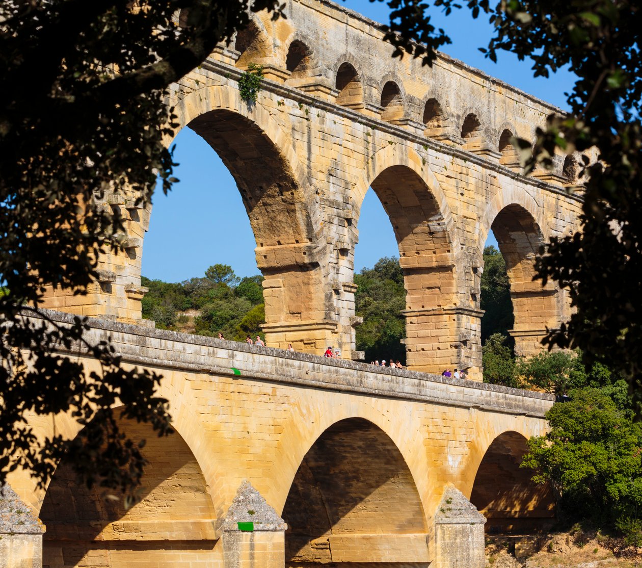 Pont du Gard, rzymski akwedukt, Francja. autorstwa Unbekannt Unbekannt